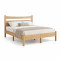 Cadre de lit double 160 x 200 cm en pin massif naturel avec tete et pied de lit