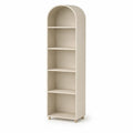 Bibliotheque etagere sur pied 60 x 35 x 180 cm en MDF forme arche beige